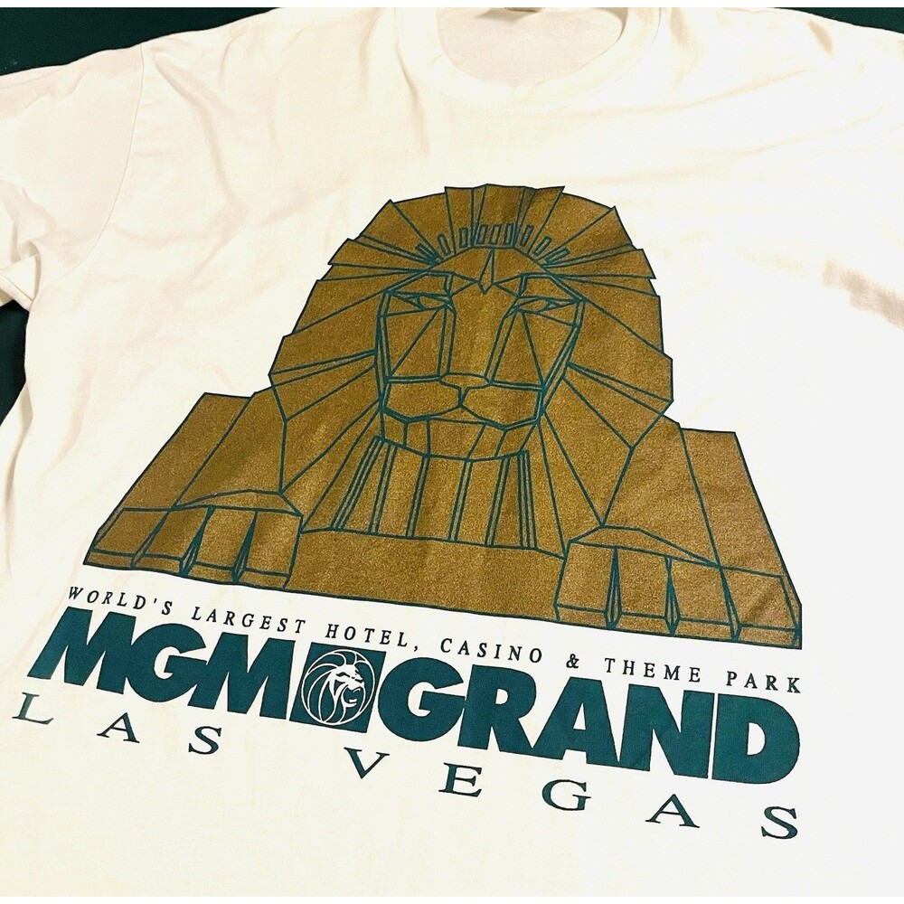 NEW Vintage 1993 MGM Grand Las Vegas Hotel Casino Lion OFFICIAL T-Shirt XL RARE